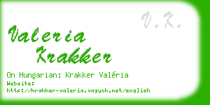 valeria krakker business card