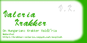 valeria krakker business card